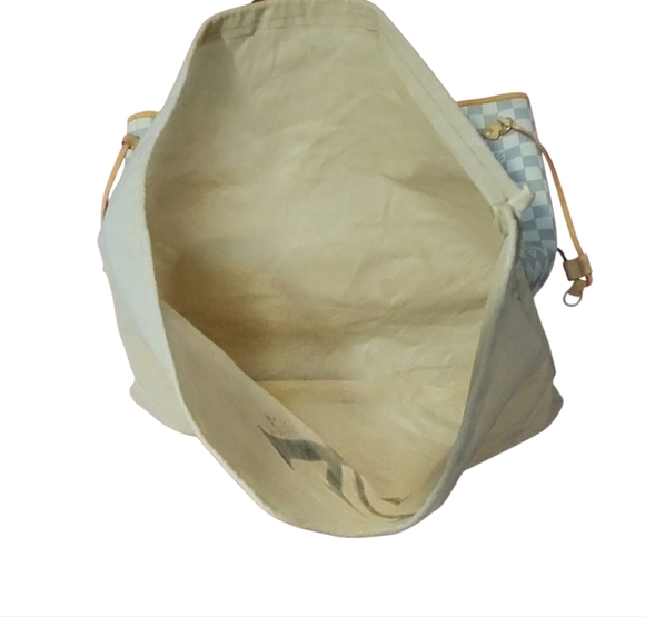 AUTHENTIC LOUIS VUITTON NEVERFULL AZUR BAG 3 Piece Set Cream - Picture 3 of 16